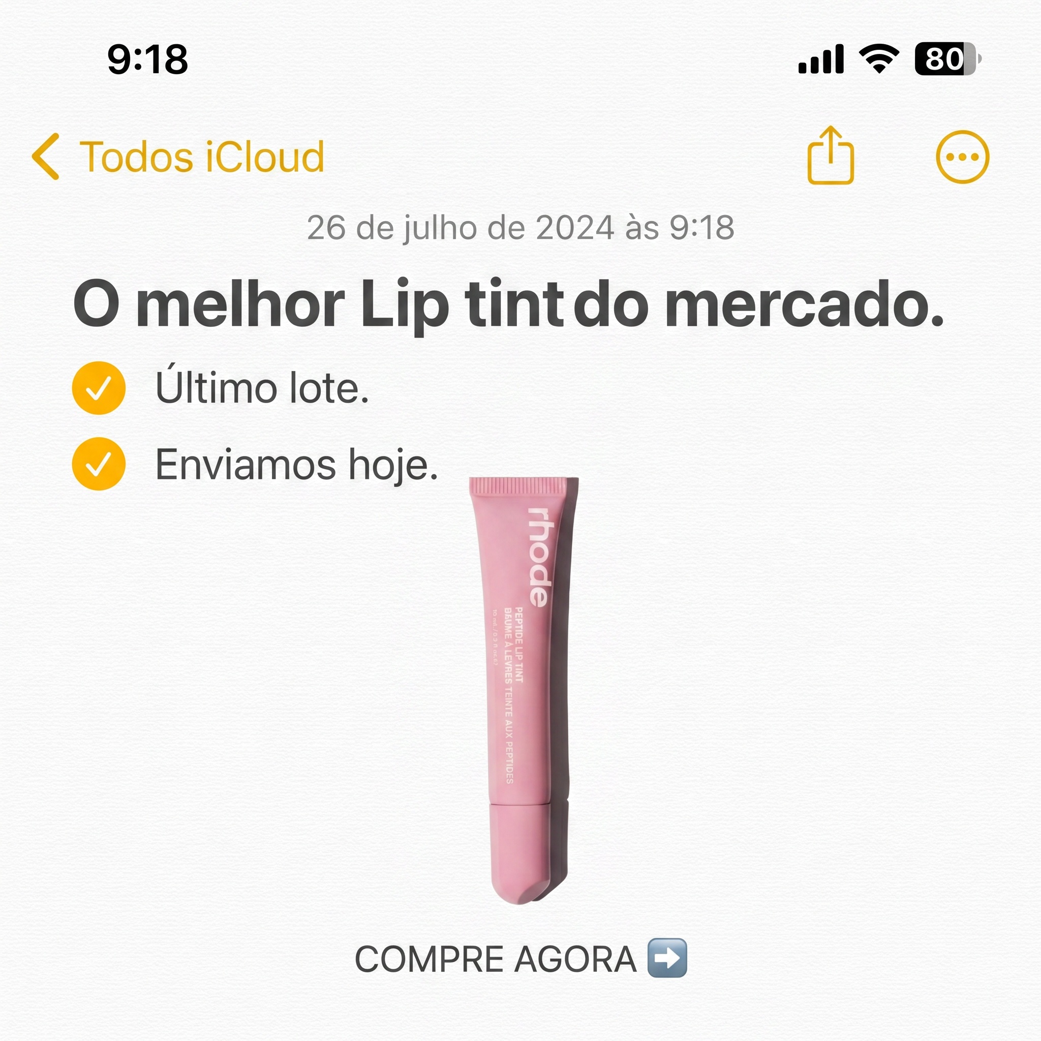 headline solta vs. lista visual de benefícios — com List Hack